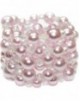 Pulsera ancha de perlas, Rosa