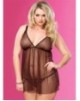 Babydoll Corazones Negro [1X-2X]
