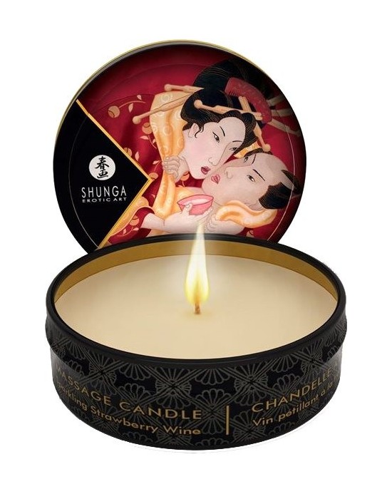 Vela de Masaje Romance, Fresas con Vino, 30ml
