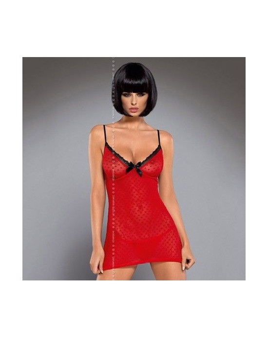 Chemise Truelove + Tanga [L/XL] [Rojo]