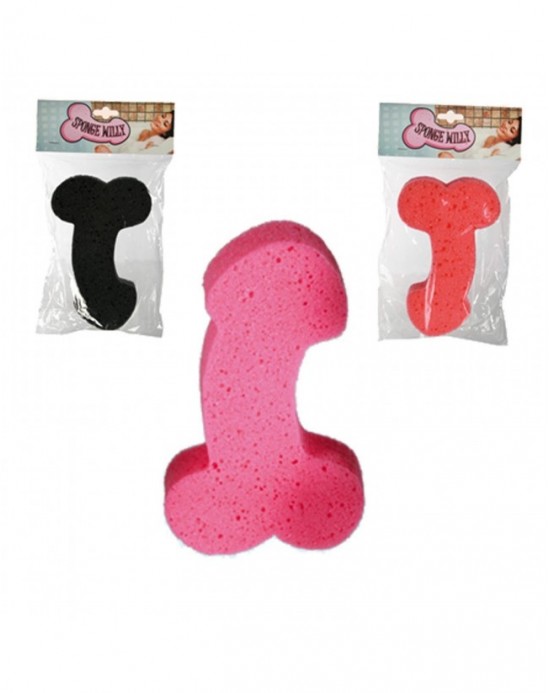 Esponja Baño en forma de Pene [Coral]