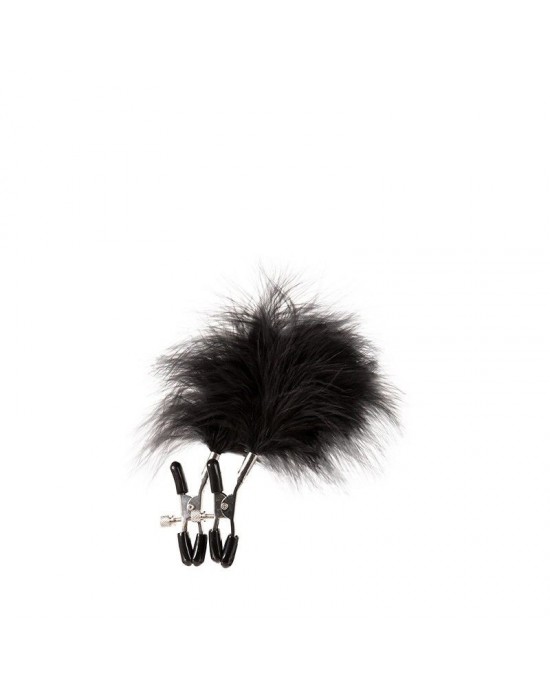 Pinzas para pezones con plumas