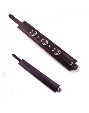 Collar de Cuero con 3 Anillas