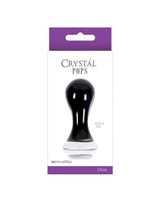 Dildo de Cristal Pops Pequeño [Negro]