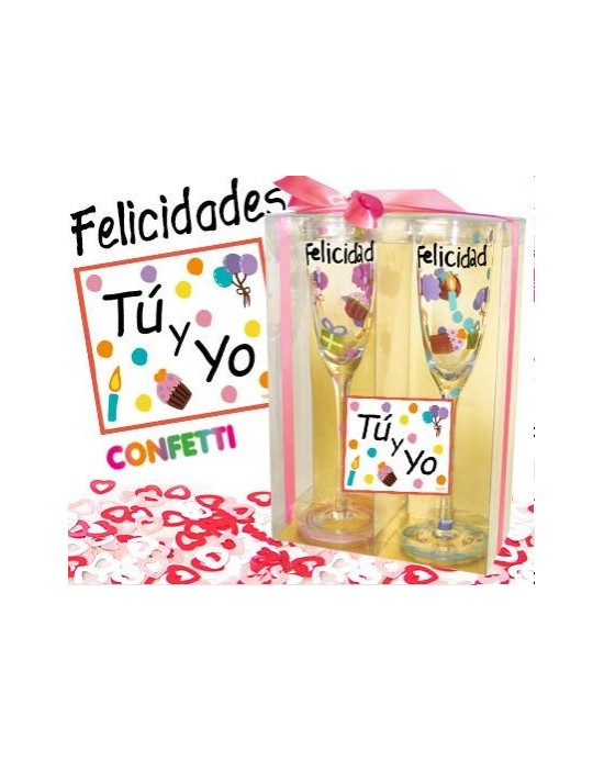 Felicidades Tu y Yo [Copas y Confetti]