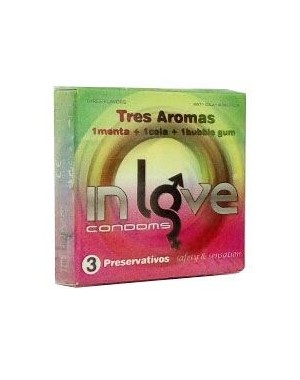 Pack 24 Condones inLove Menta, Cola y Chicle [3und]