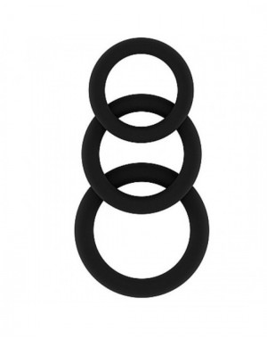 Set de Anillas Pene Nº25 [Negro]