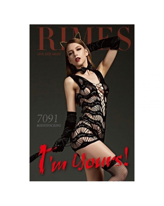 Bodystocking Rimes 7091 [TU] [Negro]