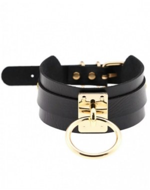 Collar con Argolla [Dorado y Negro]