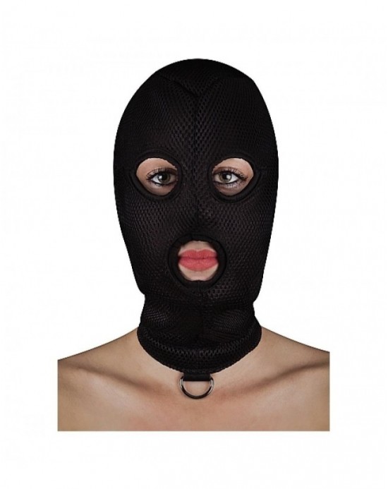 Mascara 3 Orificios y Anilla Metal [Negro]