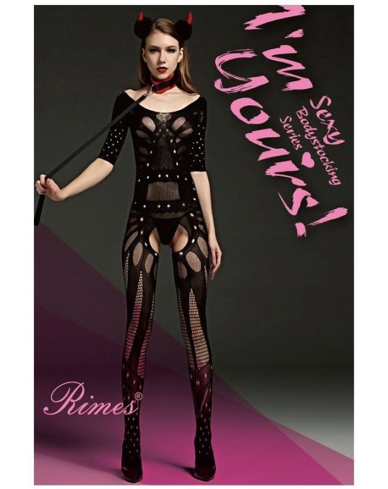 Bodystocking 7095 [Negro] [TU]