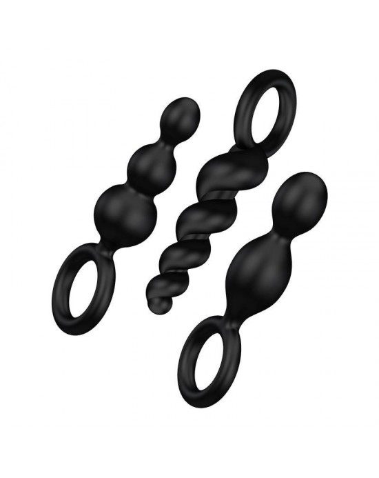 Pack 3 Plugs Silicona [Negro]