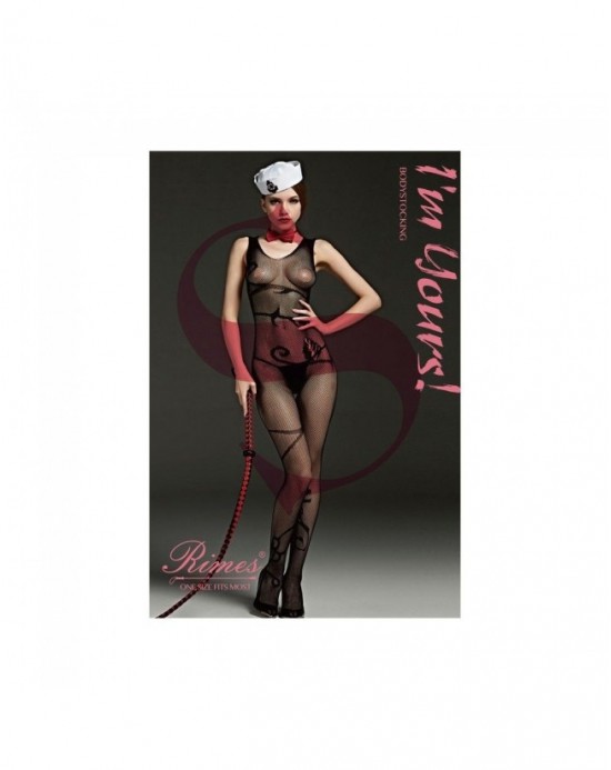 Bodystocking Rimes 7097 [Negro] [TU]