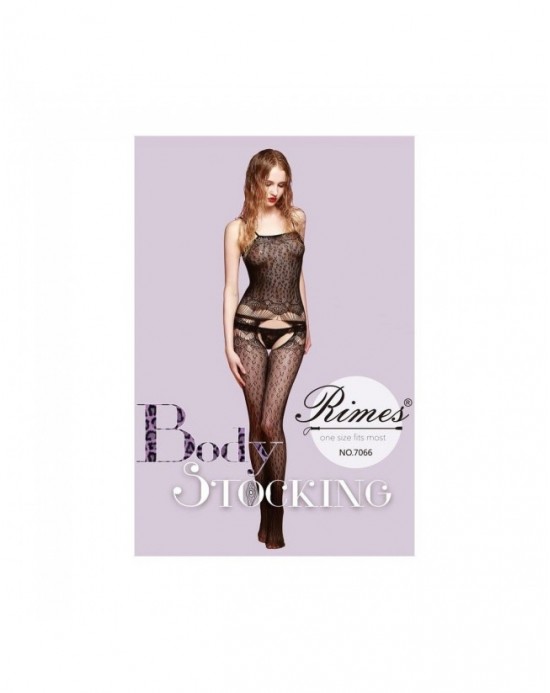 Bodystocking Rimes 7066 [Negro] [TU]