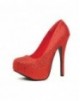 Zapatos Bombshell Pump con Strass [Rojo] [Talla6]