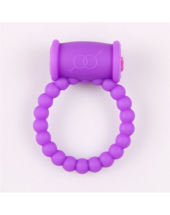 Anillo Pene Vibrador Bolitas [Lila]