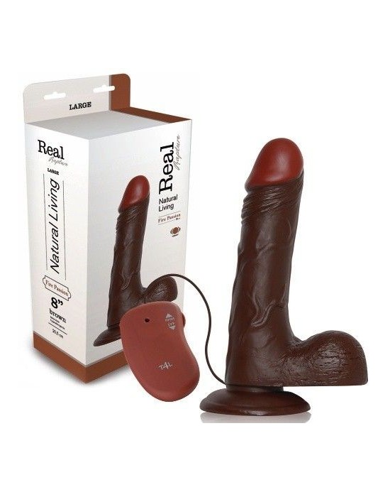 Vibrador Realistico Real Rapture Fire Passion [8'] [Negro]