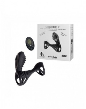 Funda Pene Vibradora y Mando Gladiator F [Negro]