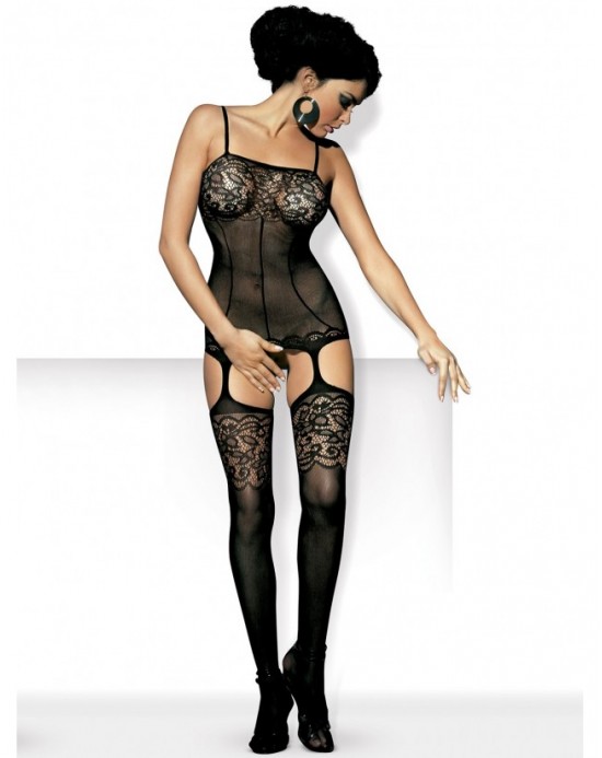 Bodystocking F204 [XL/XXL] [Negro]