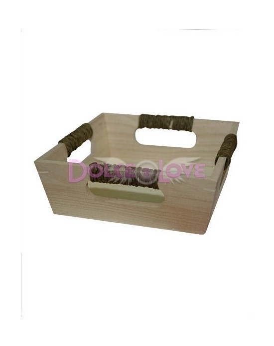 Bandeja Madera Cuadrada, 4 Asas