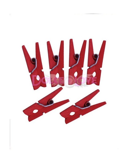 Pinzas minis roja, 24u