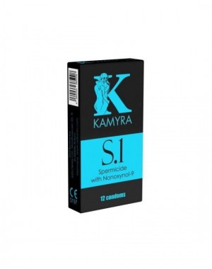 Kamyra S.1 Spermicede with Nonoxynol-9 Condoms [12 unidades]
