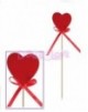 Pincho Madera con Corazón Fieltro, 12u