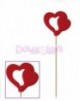 Pincho Madera con Corazón Fieltro Abierto, 12u