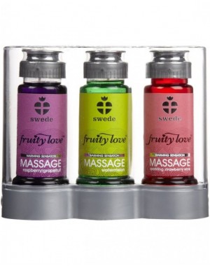 Set Fruity Love Massage, Fresa-Sandía-Frambuesa